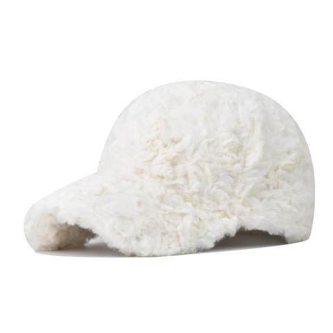 Teddy Plush Baseball Cap Faux Fur Thickened Warm Winter Hat Solid Color Outdoor Adjustable Sun Hat