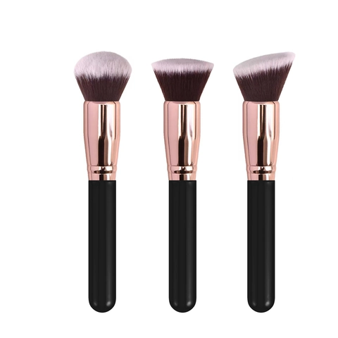 Make-Up-Pinsel Synthetikfaserborsten Foundation-Rouge-Kontur-Puder Kunststoffgriff Professionelles Tragbares Beauty-Tool