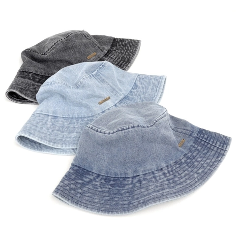Cappello Alla Pescatora In Denim Lavato Vintage Cotone Protezione Solare Outdoor Per Donne