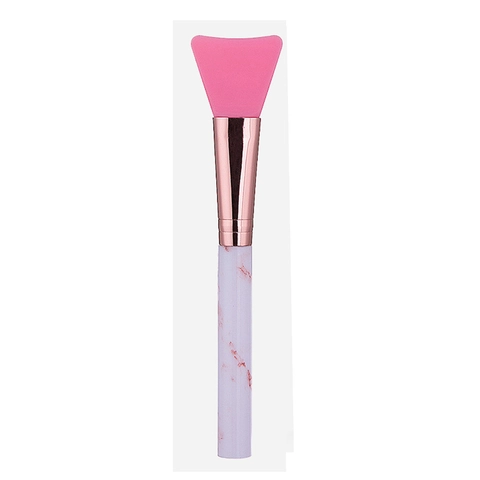 Pinceau Masque Facial en Silicone Outil Applicateur de Masque de Boue Fond de Teint Doux avec Poignée Texture Marbre Outil de Maquillage