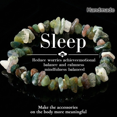 Natural Irregular Gemstone Chip Beads Bracelet Handmade Elastic Healing Crystal Niche Jewelry For Women