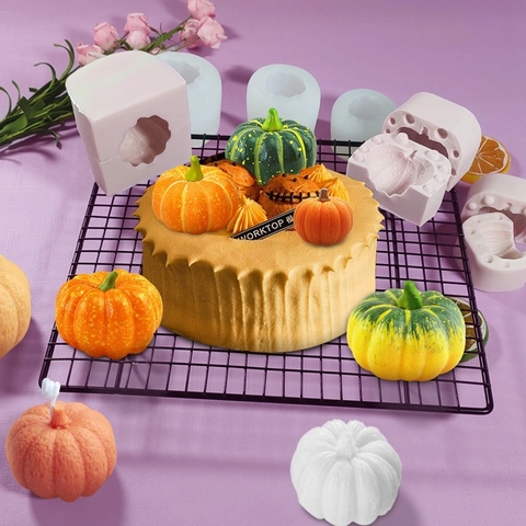 Pumpkin Silicone Mold Halloween Autumn DIY Baking Tool For Candle Soap Resin Casting Fondant