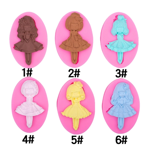 Stampo In Silicone Ragazza Danzante DIY Bambola Cartone Animato Per Decorazione Torte Fondant Cioccolato Sapone Artigianale Resina