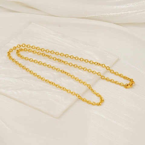 Minimalistische Gliederkette Vergoldeter Edelstahl Luxusschmuck Unisex Mode