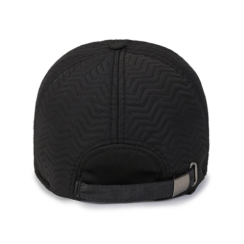 Gorra De Béisbol Acolchada De Invierno Para Hombre Con Orejeras Térmica Cortavientos Algodón Lana Ajustable Aire Libre