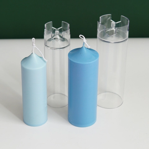 Candle Mold Plastic Column Shape Church Pointed Top DIY Aromatherapy Candle Making Tool Craft Supplies