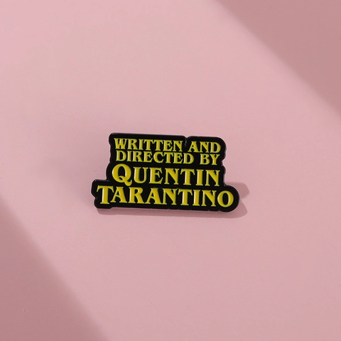 Spilla Smaltata Vintage Written And Directed By Quentin Tarantino Stile Film Nero Giallo Lega Spilla Distintivo Per Vestiti Borse
