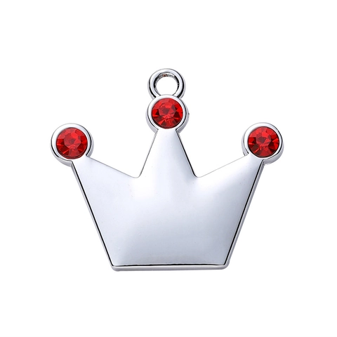 Crown Shape Pet ID Tag Zinc Alloy With Rhinestones Pendant For Dogs And Cats Collar Decoration Accessories