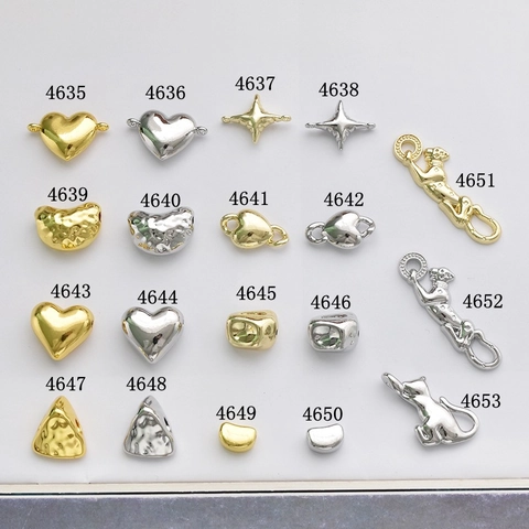 Ciondoli In Lega Per Creazione Gioielli Fai Da Te Cuore Leopardo Stella Forma Stile Punk Pendenti Per Collane Bracciali Accessori
