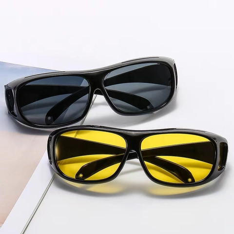 Occhiali Da Ciclismo Avvolgenti Visione Notturna Guida Protezione UV Antivento Sport All Aperto Uomo Donna