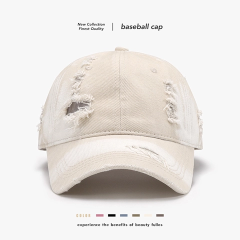 Gorra De Béisbol Desgastada Algodón Lavado Vintage Streetwear Sol Ajustable Unisex