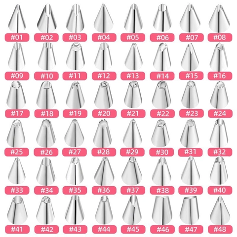 Stainless Steel Piping Nozzles Cake Decorating Tips Baking Tools Reusable Icing Tips DIY Dessert Decorating Equipment