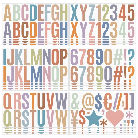 Alphabet Letter Number Stickers Large Vinyl Waterproof Self Adhesive For Mailbox Classroom Bulletin Board DIY Decor Multicolor Black White