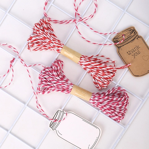 Bäcker-Garn Baumwollseil Gedrehte Kordel Für Geschenkverpackungen DIY Handwerk Weihnachten Dekoration Gevlochten