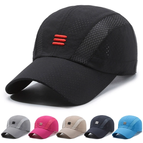 Baseball Cap Polyester Mesh Quick Dry Breathable Sun Hat For Outdoor Sports Running Hiking Casual Unisex Adjustable