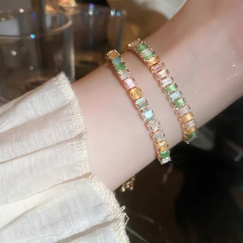 Bracciale In Rame Da Donna Cuore Fiocco Forma Di Pianeta Saturno Catena Regolabile Gioielli Con Zirconi Colorati Stile Dolce