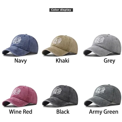 Gewaschene Baumwolle Baseballkappe Distressed Buchstaben Druck Verstellbar Vintage Sonnenhut Für Herren Damen Outdoor Casual