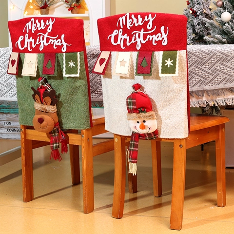 Coprisedia Natalizi Tessuto Non Tessuto Maglia Personaggio Babbo Natale Pupazzo Di Neve Renna Decorazione Casa E Pranzo