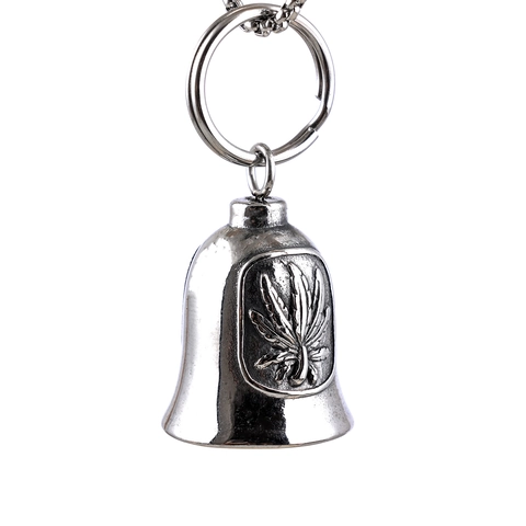 Bell Pendant 316L Stainless Steel Maple Leaf Relief Retro Punk Hip Hop Motorcycle Guardian Bell Accessory