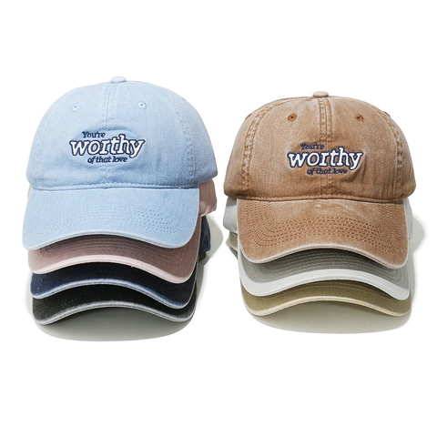 Gorra De Béisbol De Algodón Lavado Vintage Bordado De Letras Sombrero De Sol Ajustable Soft Top Unisex