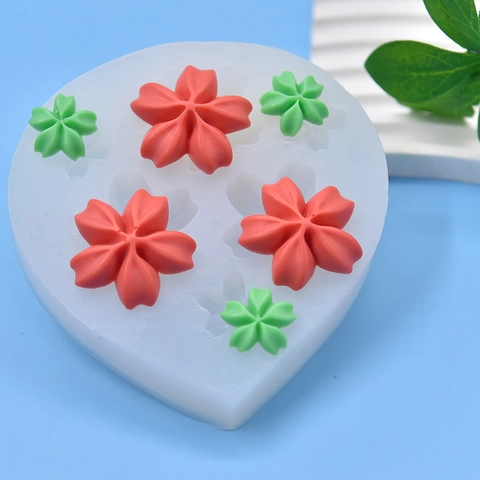 Kirschblütenform Silikonform Für Handgefertigte Seife Kerze Harz Backen Fondant Tortendeko Blumendesign