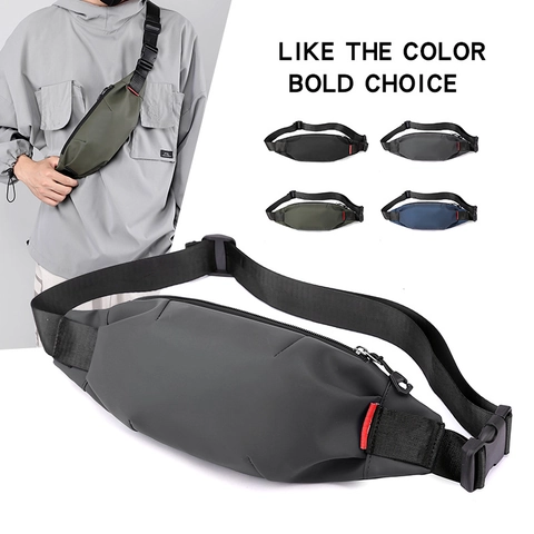 Mode Wasserdichte Nylon Brusttasche Für Herren Minimalistische Leichte Bauchtasche Für Outdoor Reisen Sport Rucksack