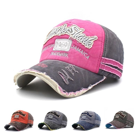 Casquette De Baseball En Coton Lavé Vintage Broderie 1969 Lettres Protection Solaire Réglable Unisexe Streetwear