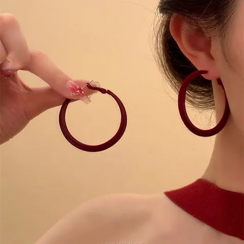 Orecchini A Cerchio Vintage Stile Maillard Con 925 Sterling Silver Earring Post Stampa Leopardata Pelle Resina Gioielli Donna