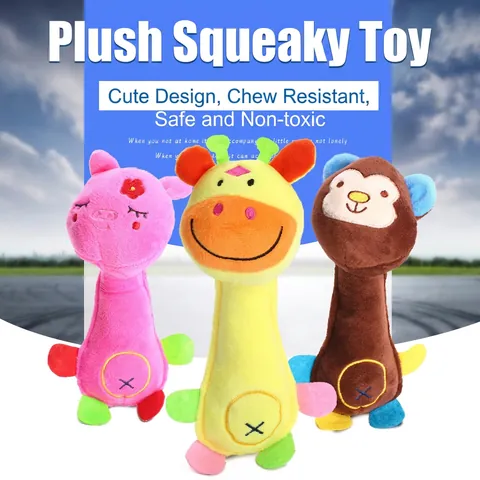 Gioco Per Cani Squeaky Peluche Forma Animale Lunga Interattivo Resistente Al Morso Pulizia Denti Per Cani Piccoli