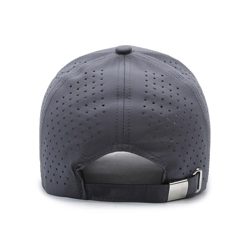 Quick Dry Polyester Baseball Cap Laser Cut Breathable Holes Sun Protection Outdoor Sport Unisex Adjustable Hat