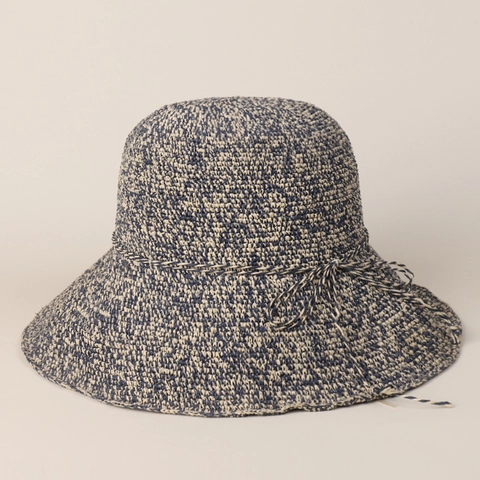 Cappello Da Sole In Paglia Di Carta Da Donna Tesa Larga Pieghevole Intrecciato A Mano Colore Misto Protezione Solare Spiaggia