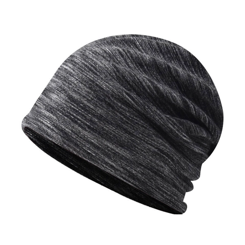 Bonnet Slouchy En Tricot De Coton Respirant Toutes Saisons Texture Mélangée Calotte Souple Pour Hommes Et Femmes