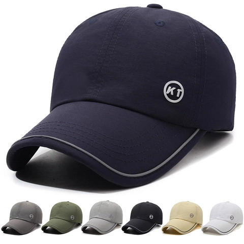Cappello Da Baseball Poliestere Asciugatura Rapida Traspirante Protezione Solare Sport All'aperto Lettera KT Riflettente Unisex Regolabile