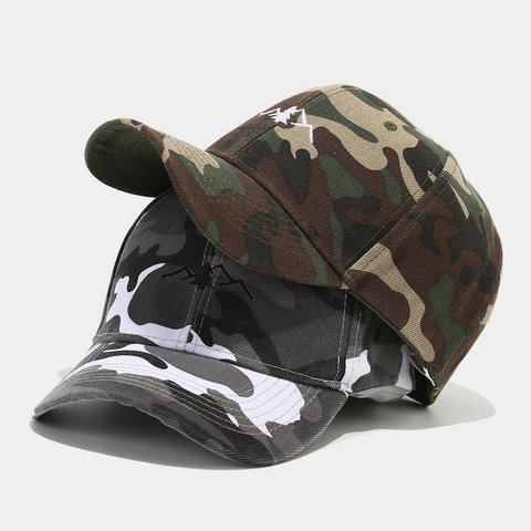 Camouflage Baseballkappe Polyester Berg Baum Stickerei Taktische Outdoor Sonnenhut Verstellbar Sportlich