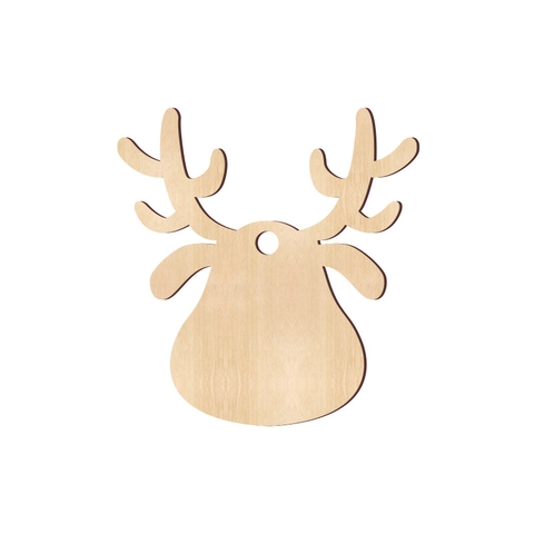 Christmas Hanging Ornaments Wooden Laser Cut Blank DIY Crafts Natural Wood Slices For Holiday Tree Decor Star Angel Reindeer