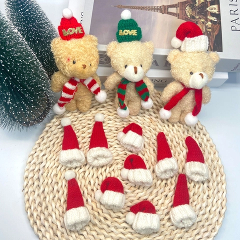 Mini Cappelli Di Natale In Maglia Piccolo Cappello Babbo Natale Per Decorazione Bambole Artigianato Fai Da Te Accessori
