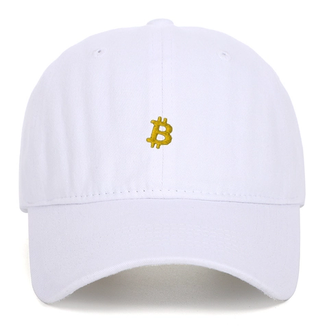 Cappello Da Baseball In Cotone Lavato Stile Retro Vintage Ricamo Simbolo Bitcoin Cappello Da Sole Regolabile