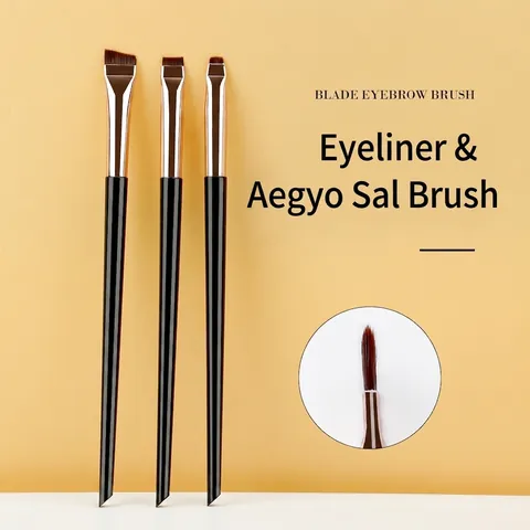 Blade Eyeliner Brush Professional Precise Angled Eyebrow Brush Flat Top Detailing Eye Makeup Tools Synthetic Fiber