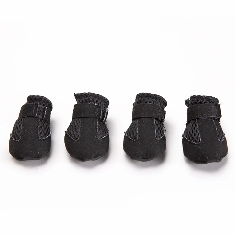Breathable Mesh Dog Shoes Summer Pet Sandals Adjustable Velcro Strap Non-Slip Sole Protective Paw Wear For Small Dogs
