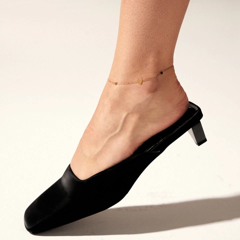 Herz Anhänger Fußkettchen Edelstahl Elegant Verstellbar Fußkette Schmuck Für Damen Minimalistische Mode