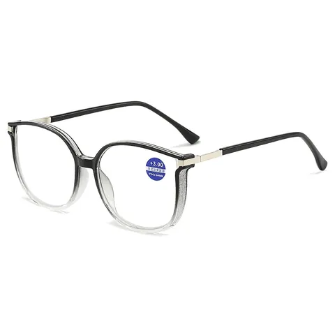 Lunettes De Lecture Anti Lumière Bleue Monture Carrée PC Branches Métal Élégantes Femmes
