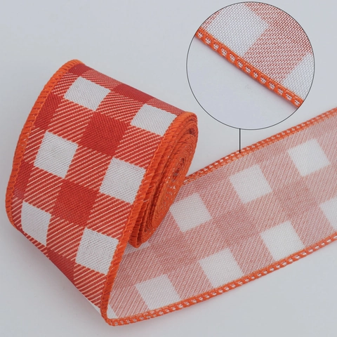 Nastro A Quadretti Vichy In Finto Lino Con Bordo Metallico Decorazione Plaid Colorato Per Confezioni Regalo Natale DIY