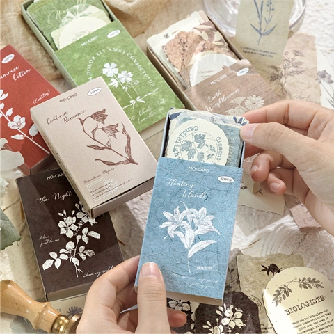 Vintage Reliëf Bloem Plant Materiaal Papier Voor Scrapbooking DIY Journaling Retro Gras Geurend Papier Decoratie