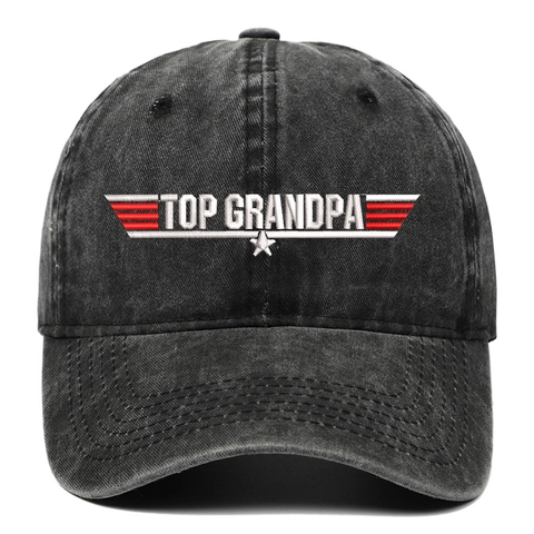 Berretto da Baseball in Cotone Lavato Vintage Ricamo Top Grandpa Effetto Usato Regolabile Dad Hat Uomo Donna Outdoor Accessorio Moda Retro