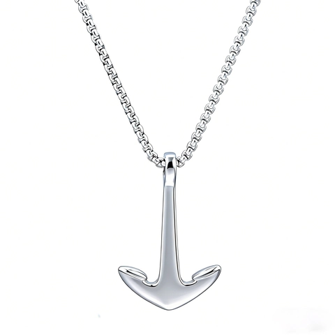 Vintage Nautischer Anker Anhänger Halskette Edelstahl Retro Matrosen Charme Hip Hop Schmuck Geschenk Für Herren Damen