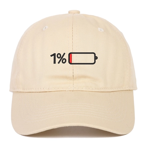 Baseball Cap Baumwolle Verstellbar 1% Low Battery Stickerei Atmungsaktiv Sonnenhut Lässig Outdoor Für Herren Damen