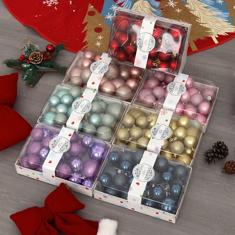 Christmas Ball Ornaments Plastic Multi Color Mixed Finish Baubles For Xmas Tree Holiday Party Decorations