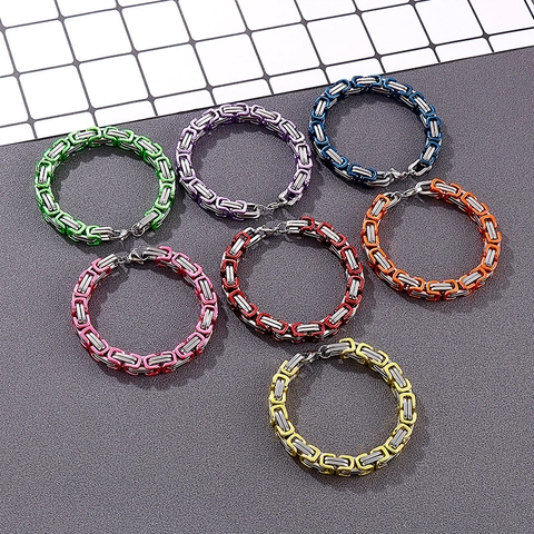 Edelstahl Byzantiner Kette Halskette Für Männer Hip Hop Bold Link Galvanisierte Schmuck Unisex