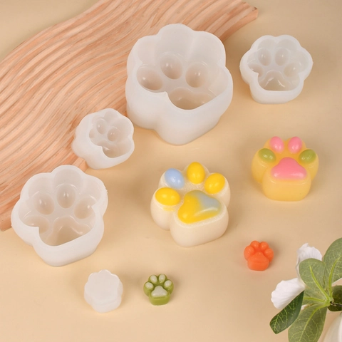 Katzenpfote Silikonform Für DIY Handgefertigte Squishy Seife Harz Handwerk Kerze Backen Lebensmittelqualität Antihaft