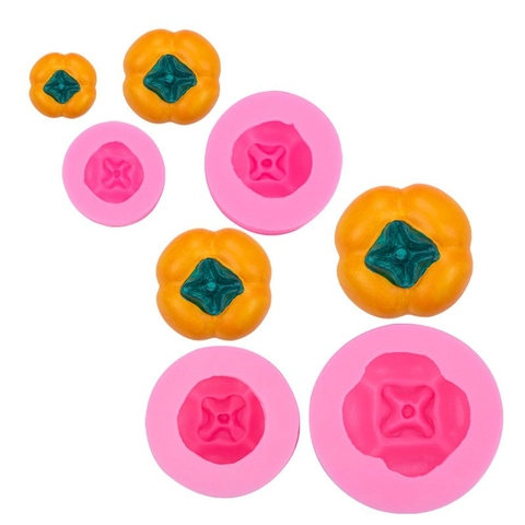 Molde De Silicona Con Forma De Caqui Para Decoración De Pasteles De Fondant Y Chocolate DIY Velas Jabón